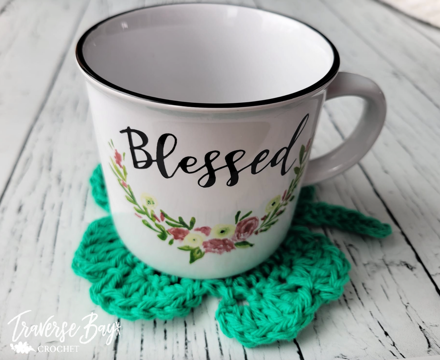 Crochet Clover Coaster Pattern