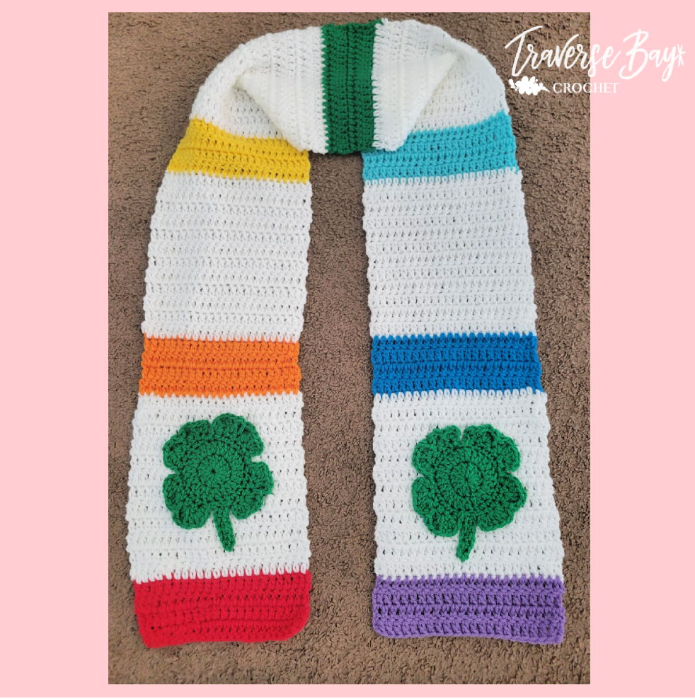 Crochet St. Patrick's Day Scarf