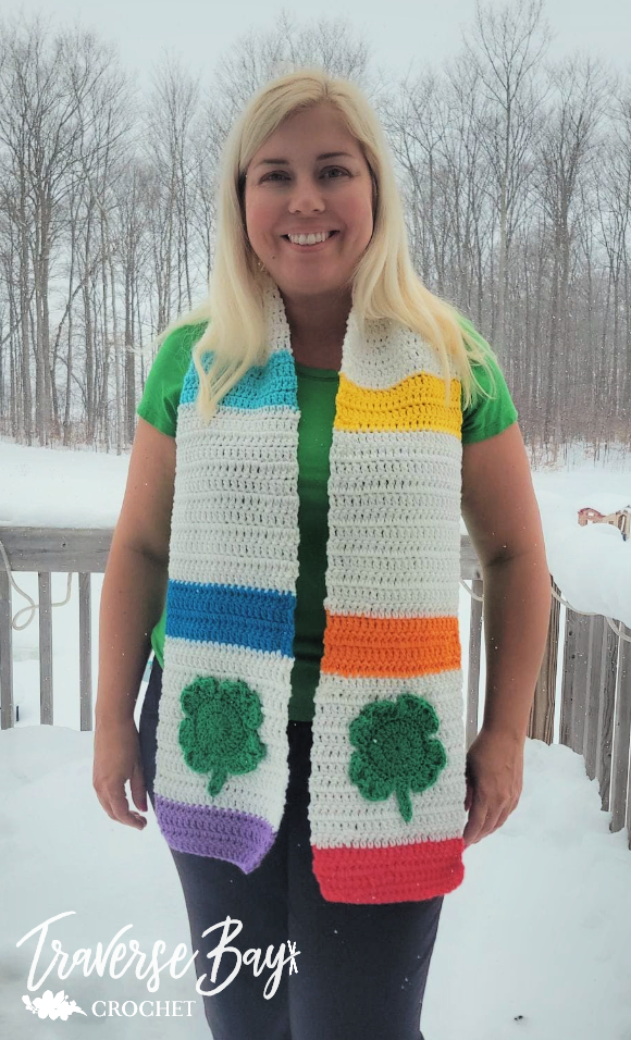 Crochet St. Patrick's Day Scarf