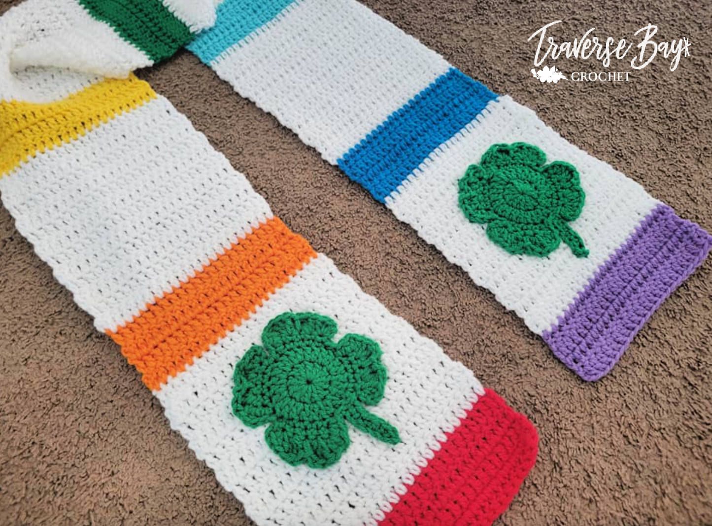 Crochet St. Patrick's Day Scarf