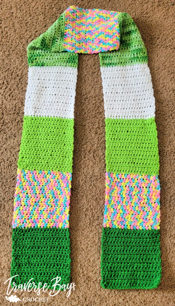 Crochet St. Paddy's Day Scarf free pattern