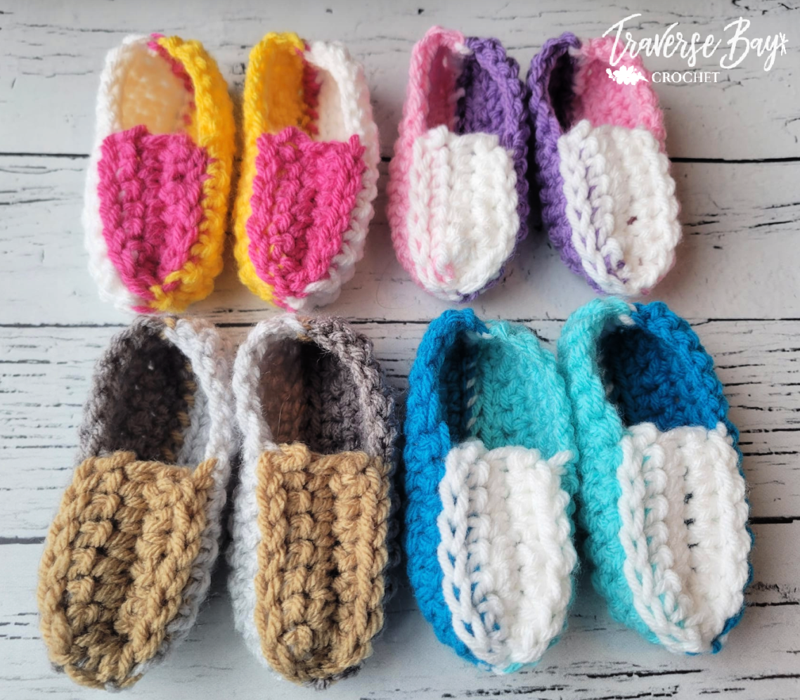 Crochet Classic Easy Baby Booties Pattern