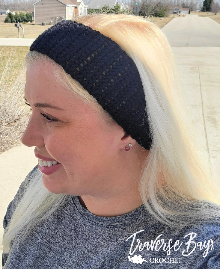 Crochet Hair Tie Headband Pattern