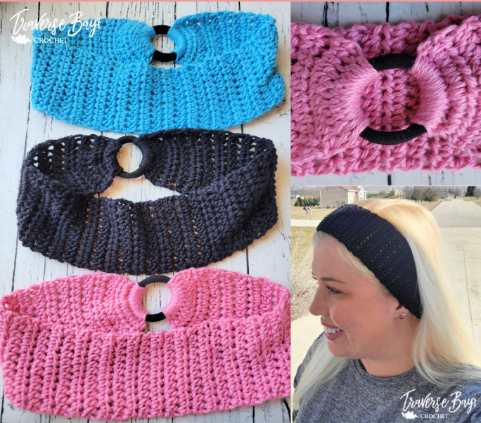 Crochet Hair Tie Headband Pattern