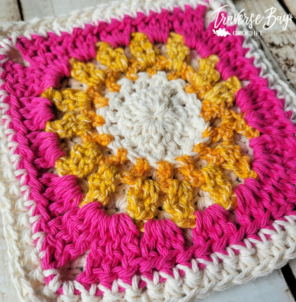 Crochet Sunshine Hot Pad Potholder Pattern