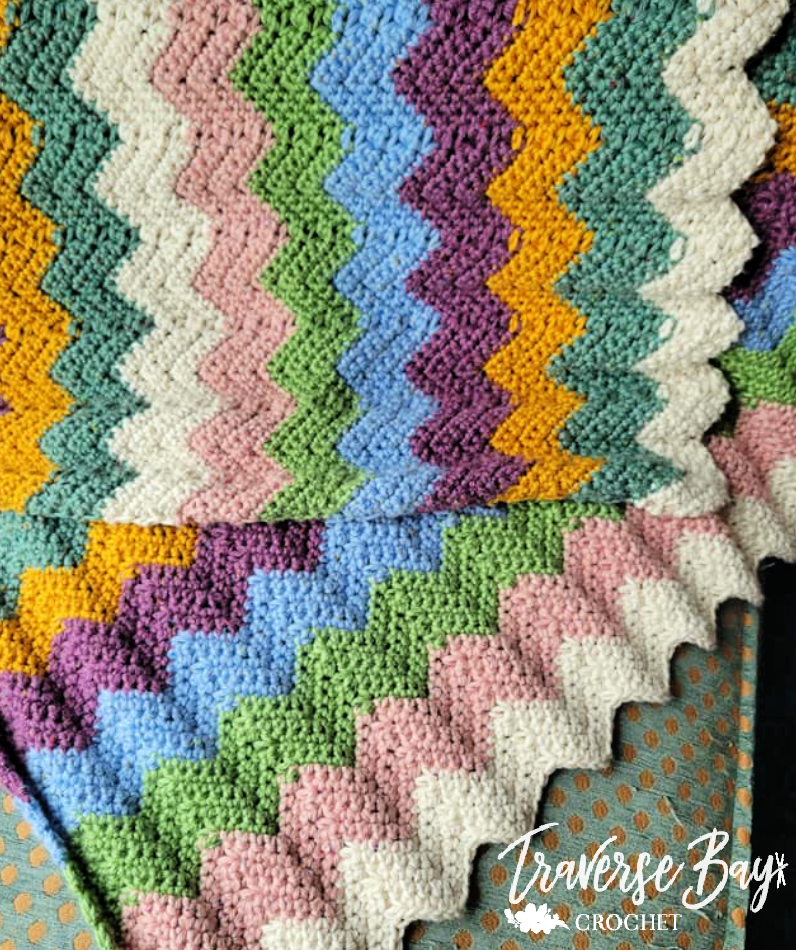 Crochet Chevron Baby Blanket Pattern