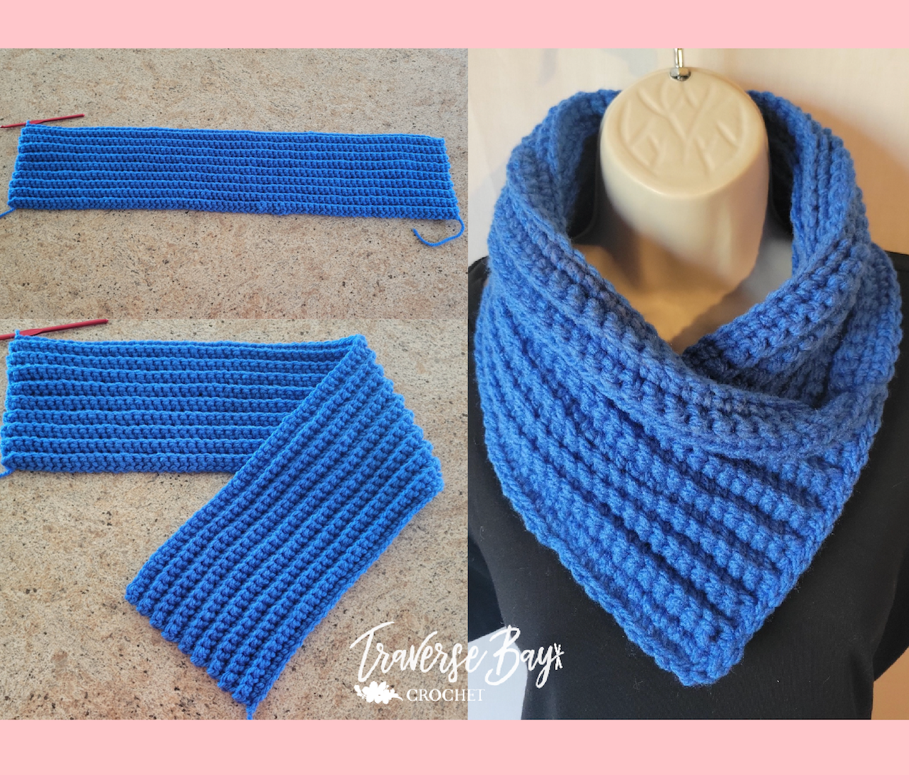 Beginner Crochet Ribbed Neck Warmer Pattern