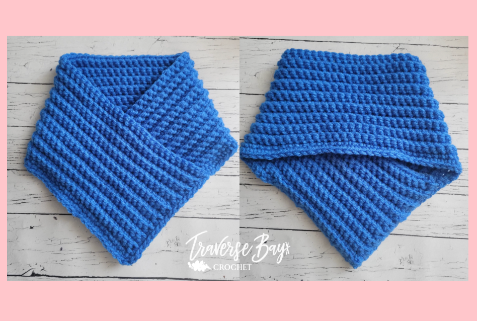 Beginner Crochet Ribbed Neck Warmer Pattern