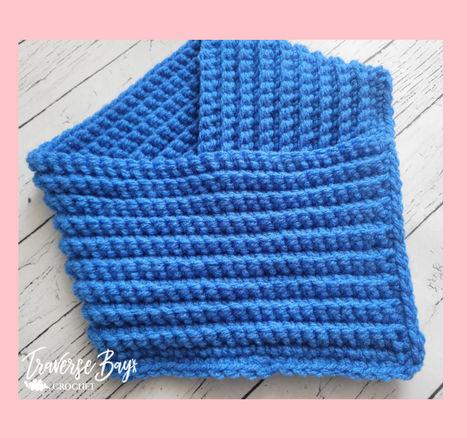 Beginner Crochet Ribbed Neck Warmer Pattern