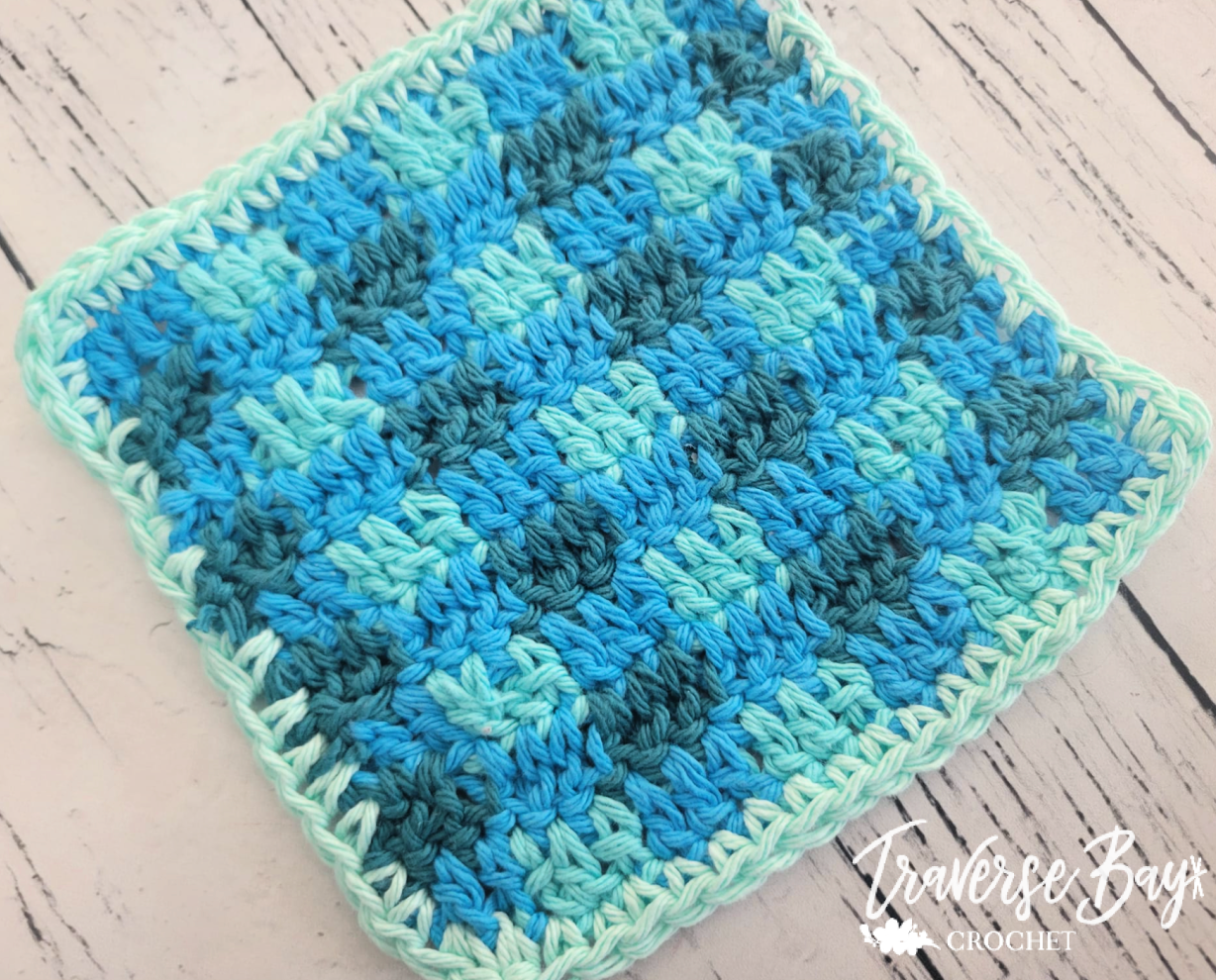 Crochet Plaid Dishcloth Pattern