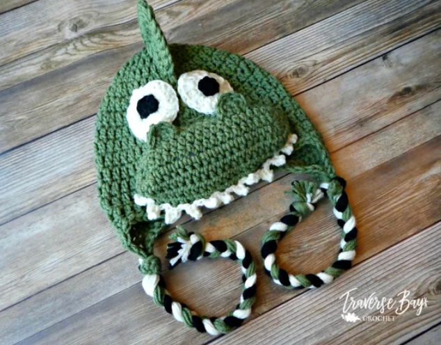 Crochet Dinosaur Hat Pattern