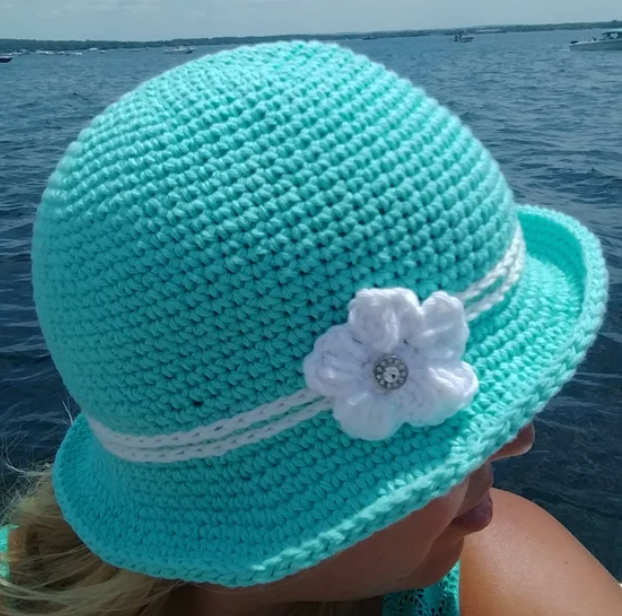 Crochet Flower Sun Hat Pattern