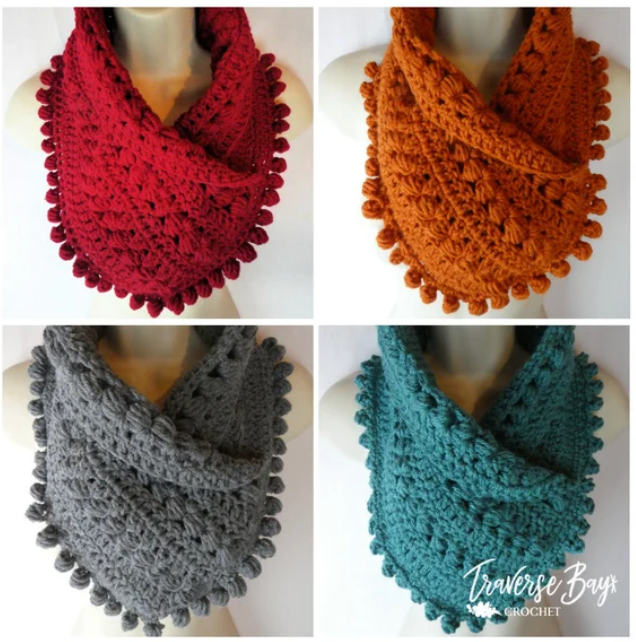 Crochet Pom Scarf Pattern