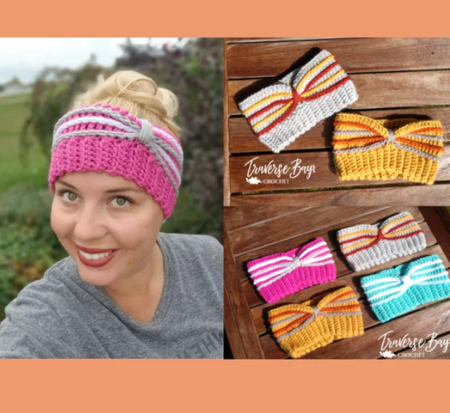 Crochet Striped Headband Pattern