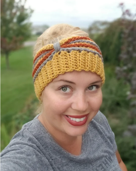 Crochet Striped Headband Pattern