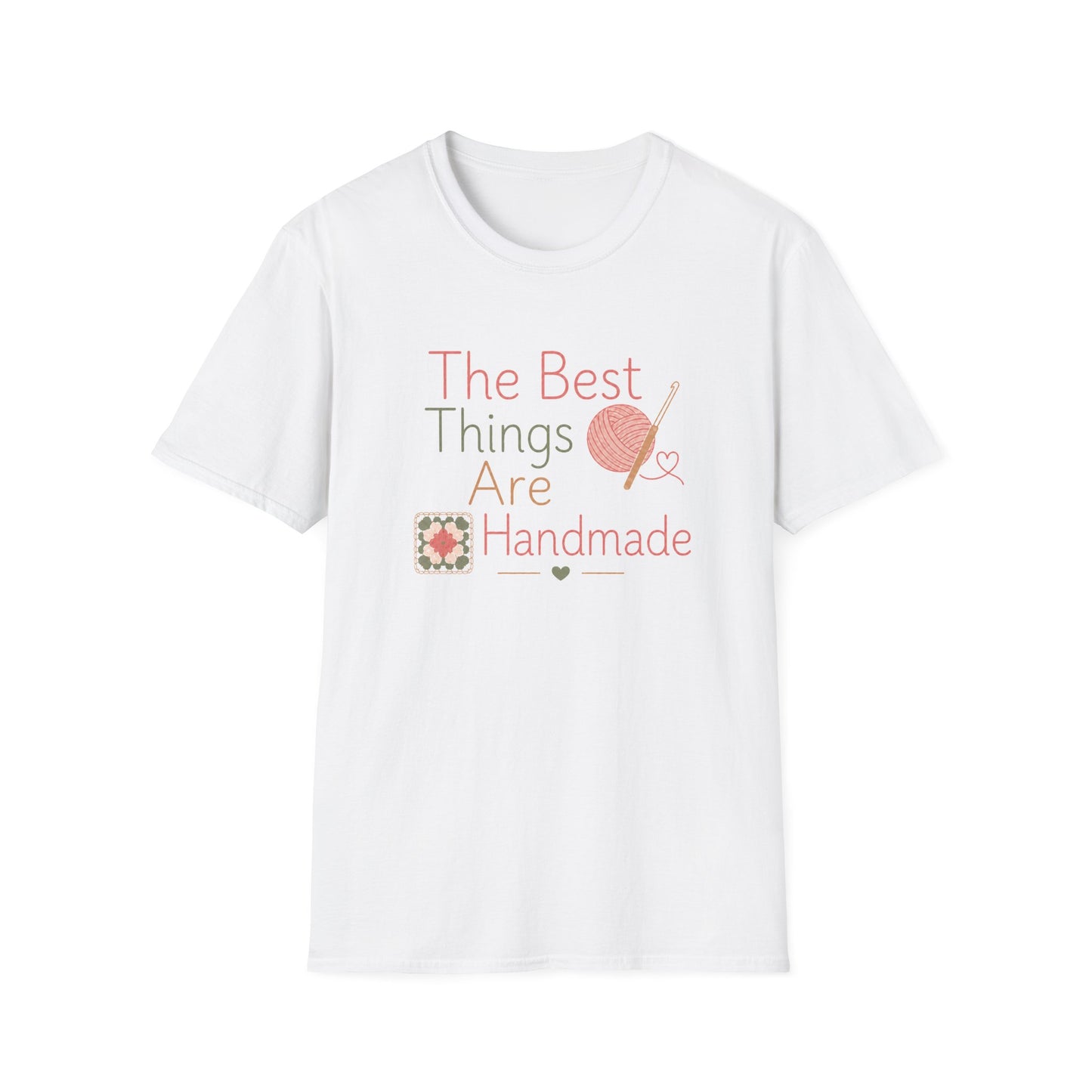 Handmade Lovers T‑Shirt — “The Best Things Are Handmade” Knit & Crochet Design