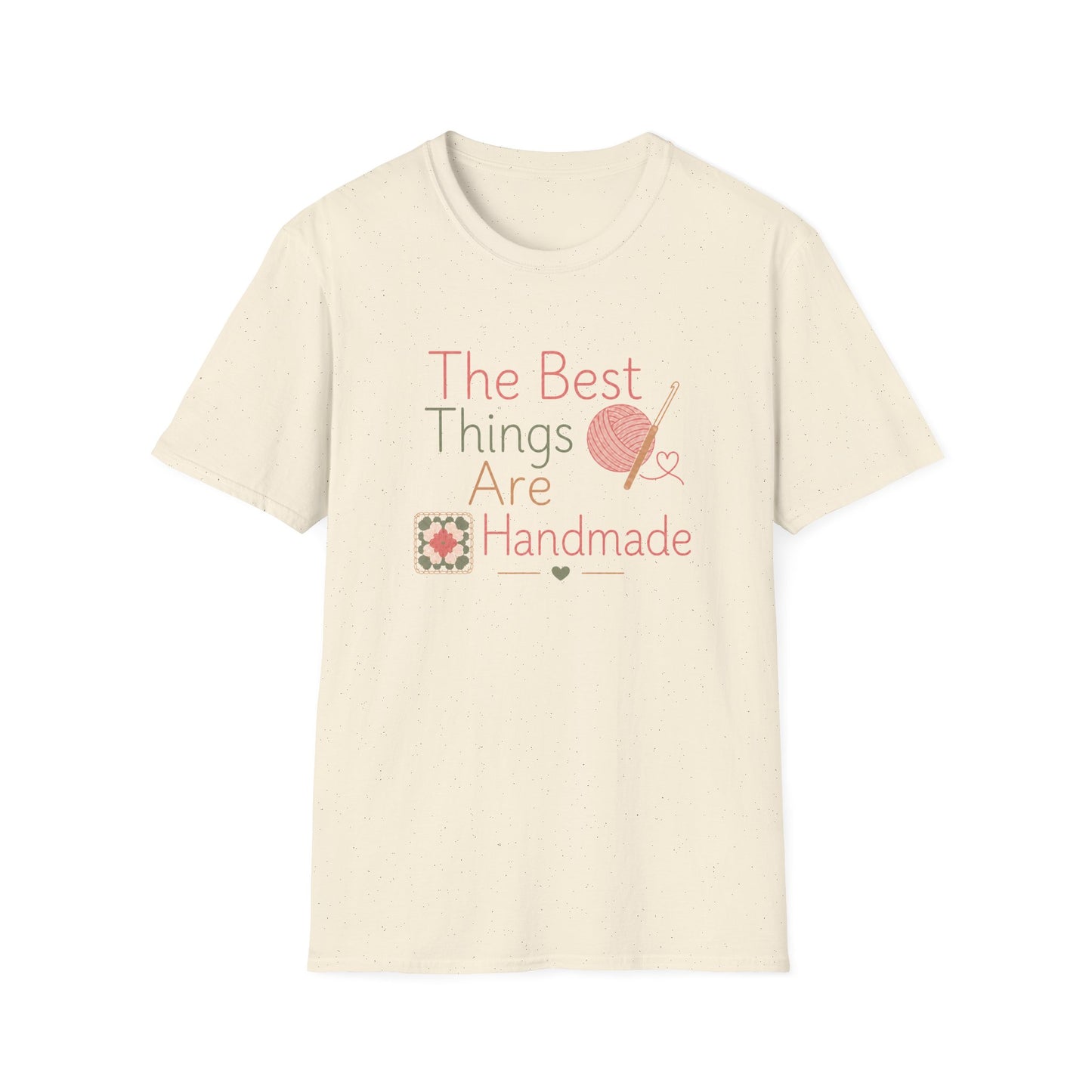 Handmade Lovers T‑Shirt — “The Best Things Are Handmade” Knit & Crochet Design
