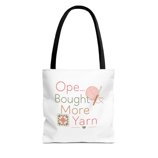Knitting Tote Bag — "Ope... Bought More Yarn" Craft Project Shopper