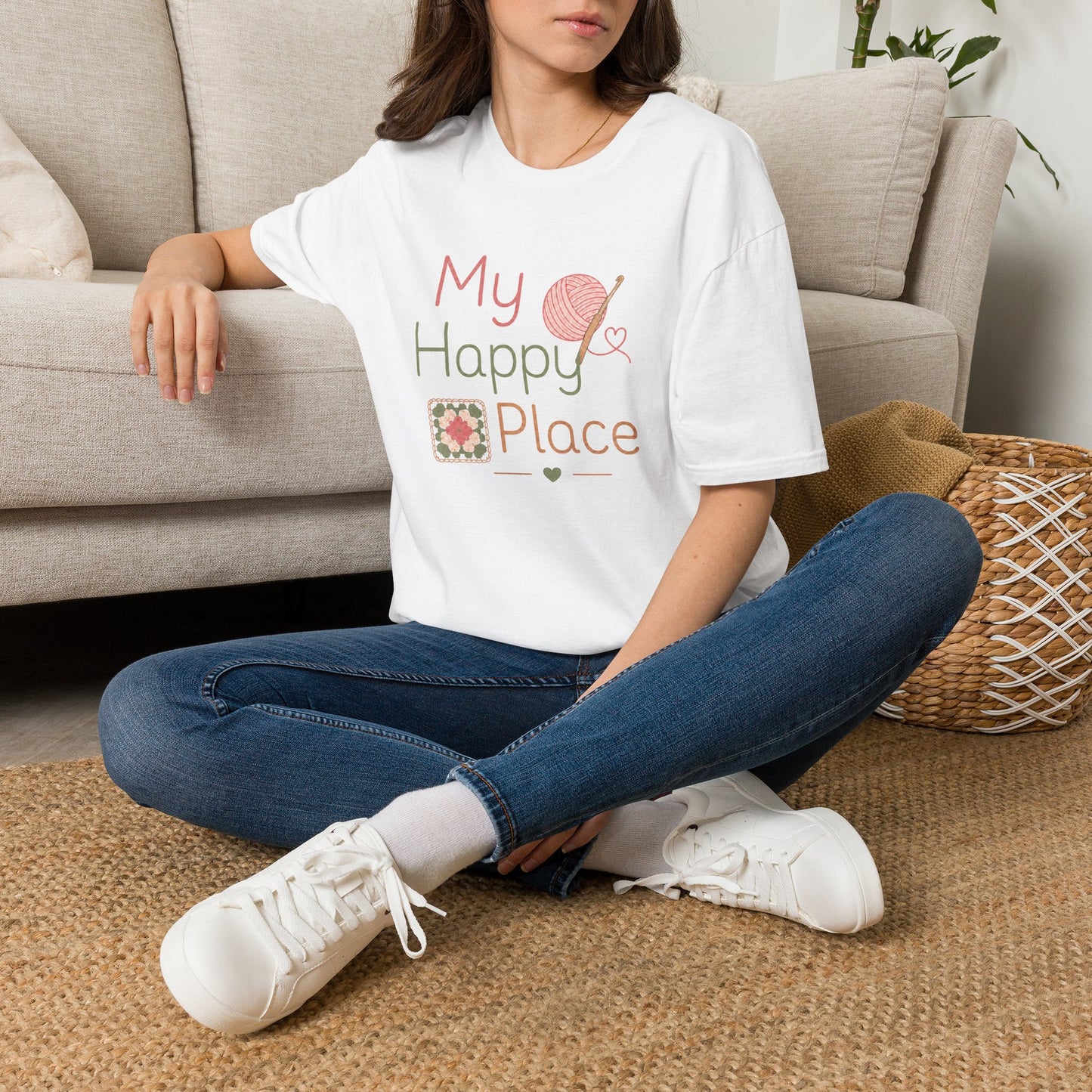 My Happy Place Knitting & Crochet T-Shirt