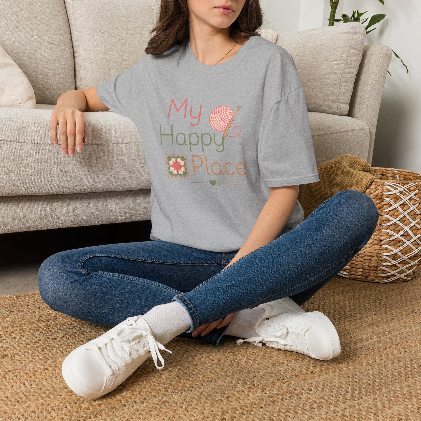 My Happy Place Knitting & Crochet T-Shirt