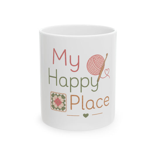 My Happy Place Knitting Mug