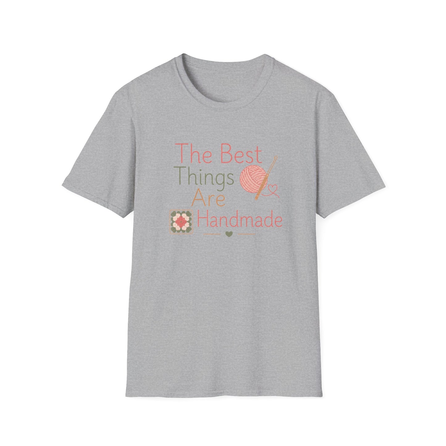 Handmade Lovers T‑Shirt — “The Best Things Are Handmade” Knit & Crochet Design
