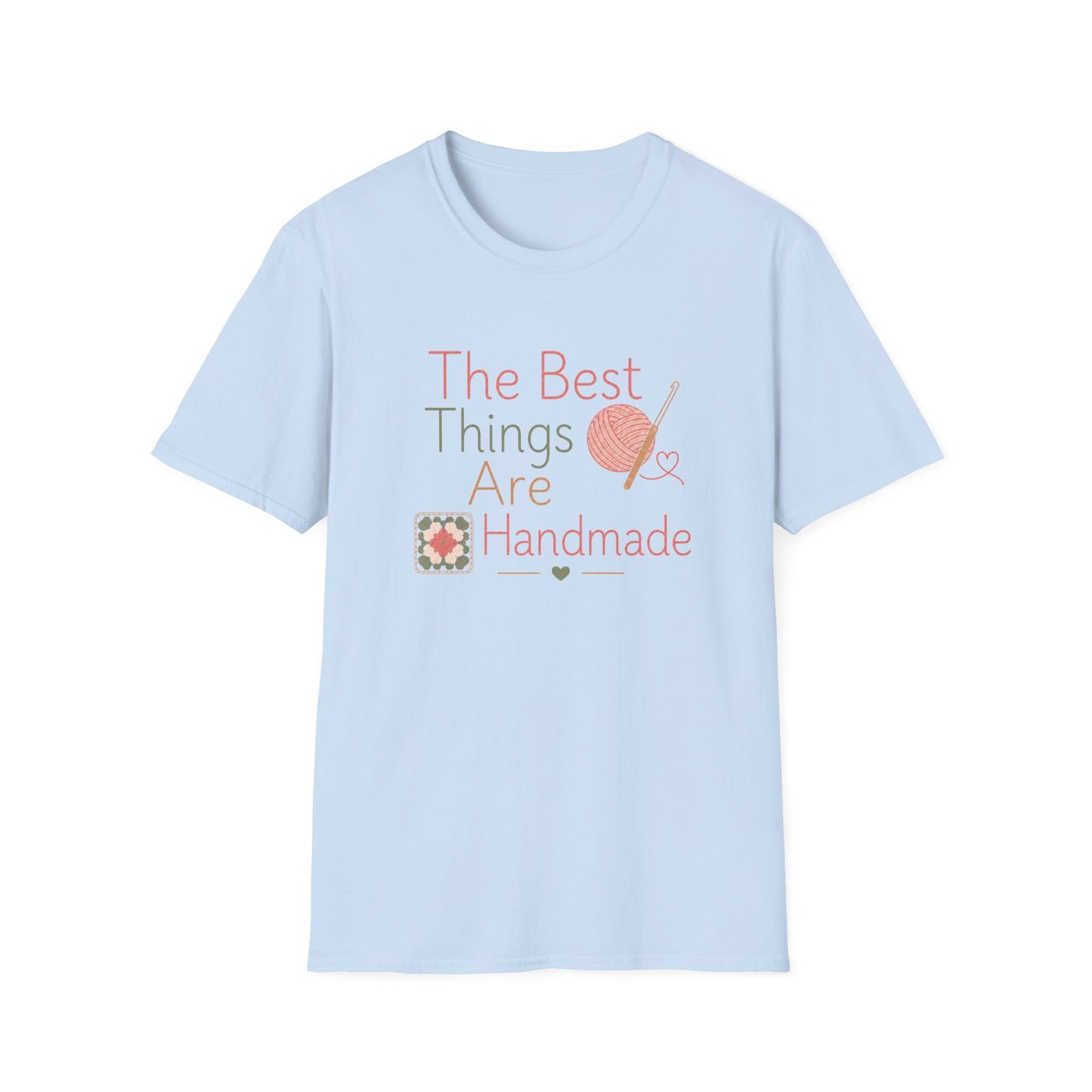 Handmade Lovers T‑Shirt — “The Best Things Are Handmade” Knit & Crochet Design