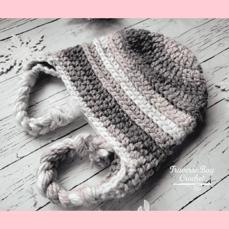 Crochet Chunky Ridge Beanie Pattern 4 Sizes