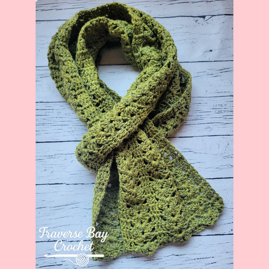 Crochet Shell Lace Scarf Pattern