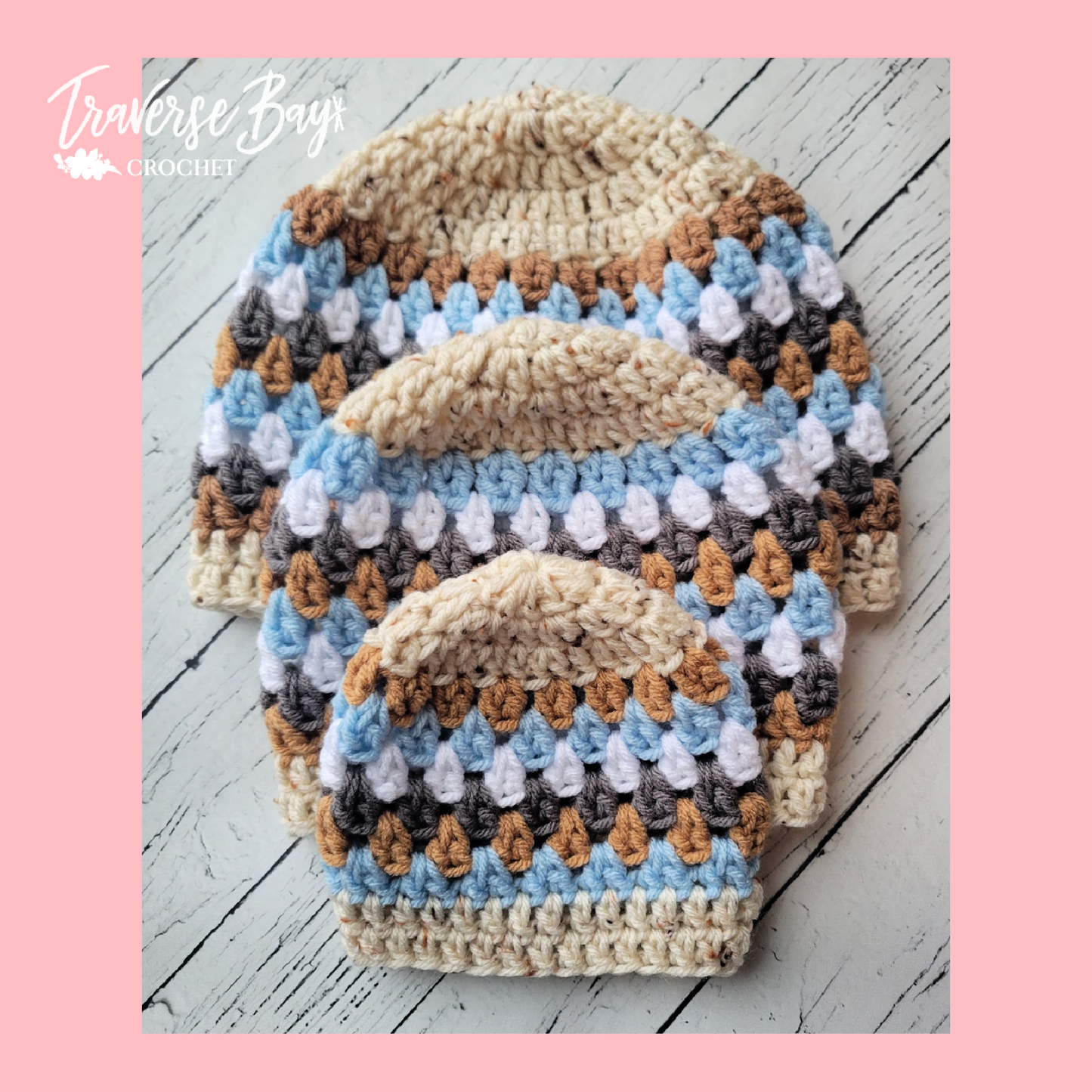 Crochet Granny Family Beanie Pattern