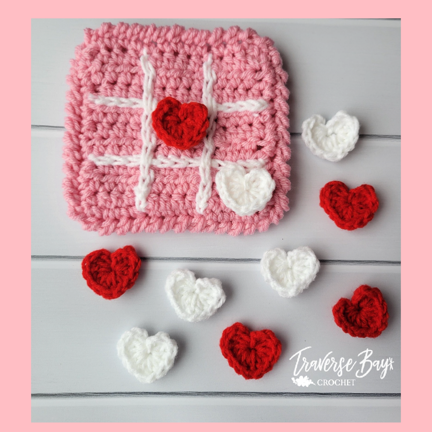 Crochet Valentine's Tic Tac Toe Pattern