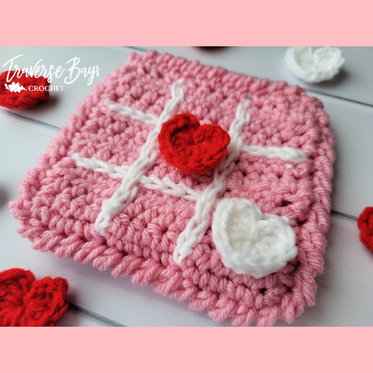 Crochet Valentine's Tic Tac Toe Pattern