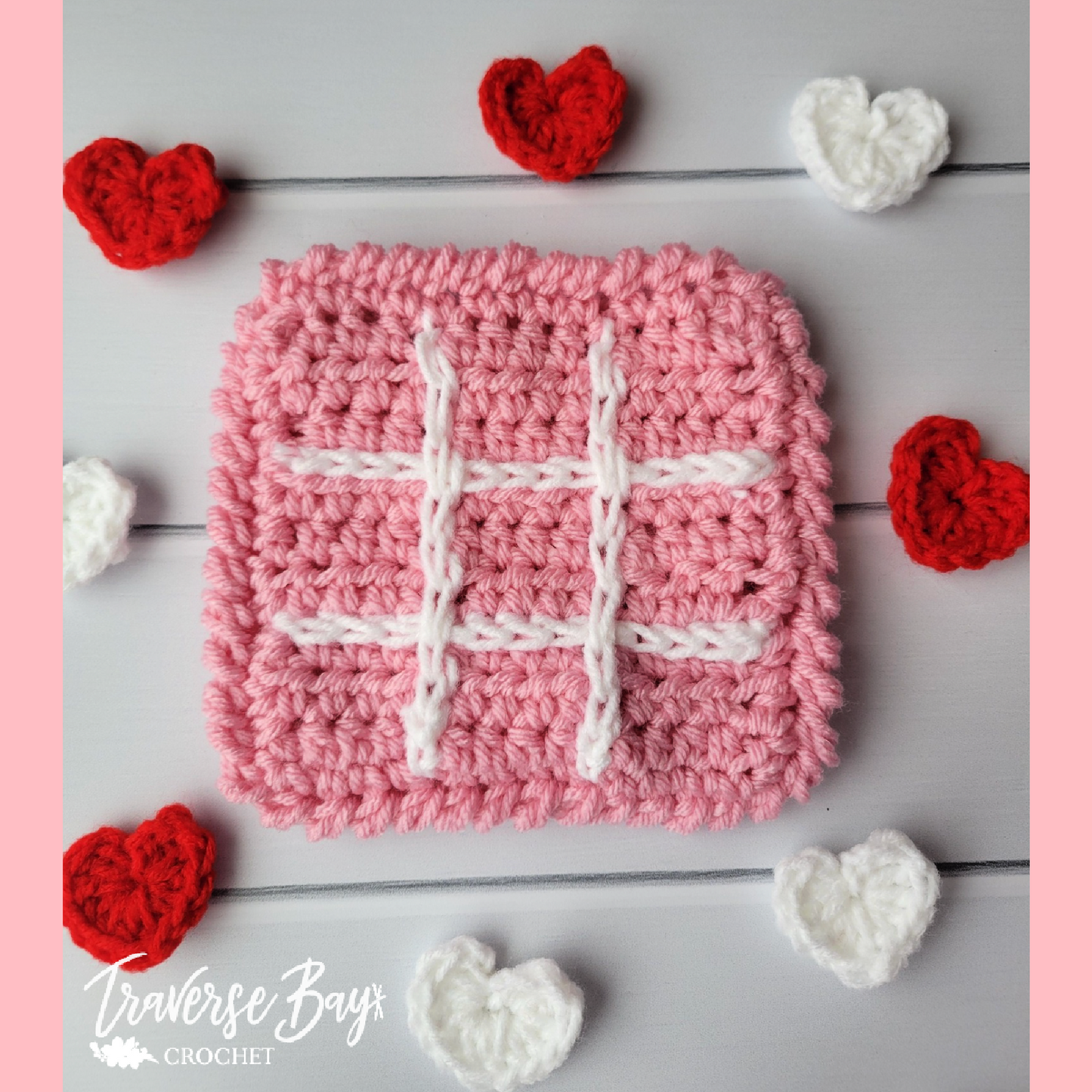 Crochet Valentine's Tic Tac Toe Pattern