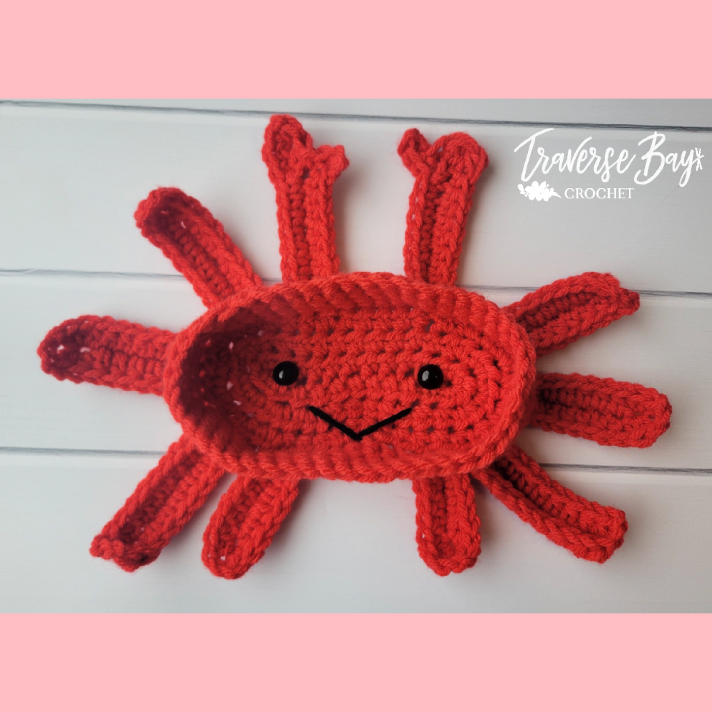 Crochet Crab Glasses Holder Pattern