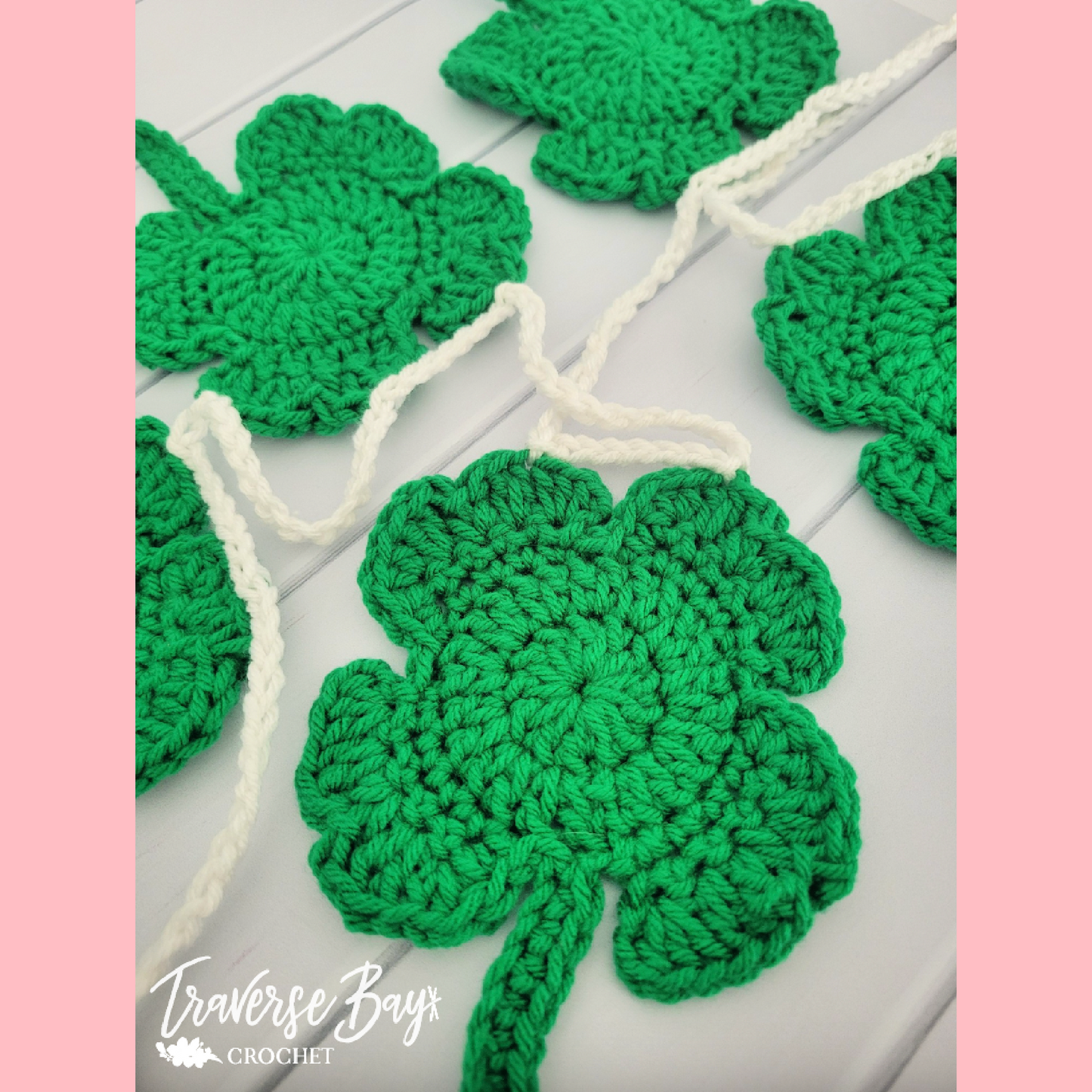 Crochet Shamrock Garland Pattern