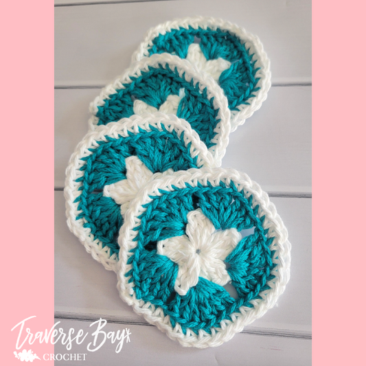 Crochet Sand Dollar Coasters Pattern