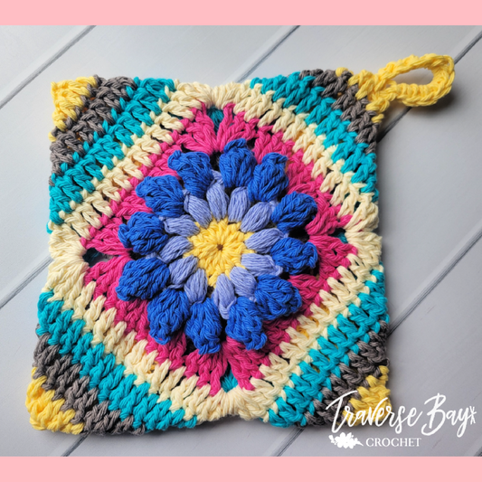 Crochet Flower Potholder Pattern