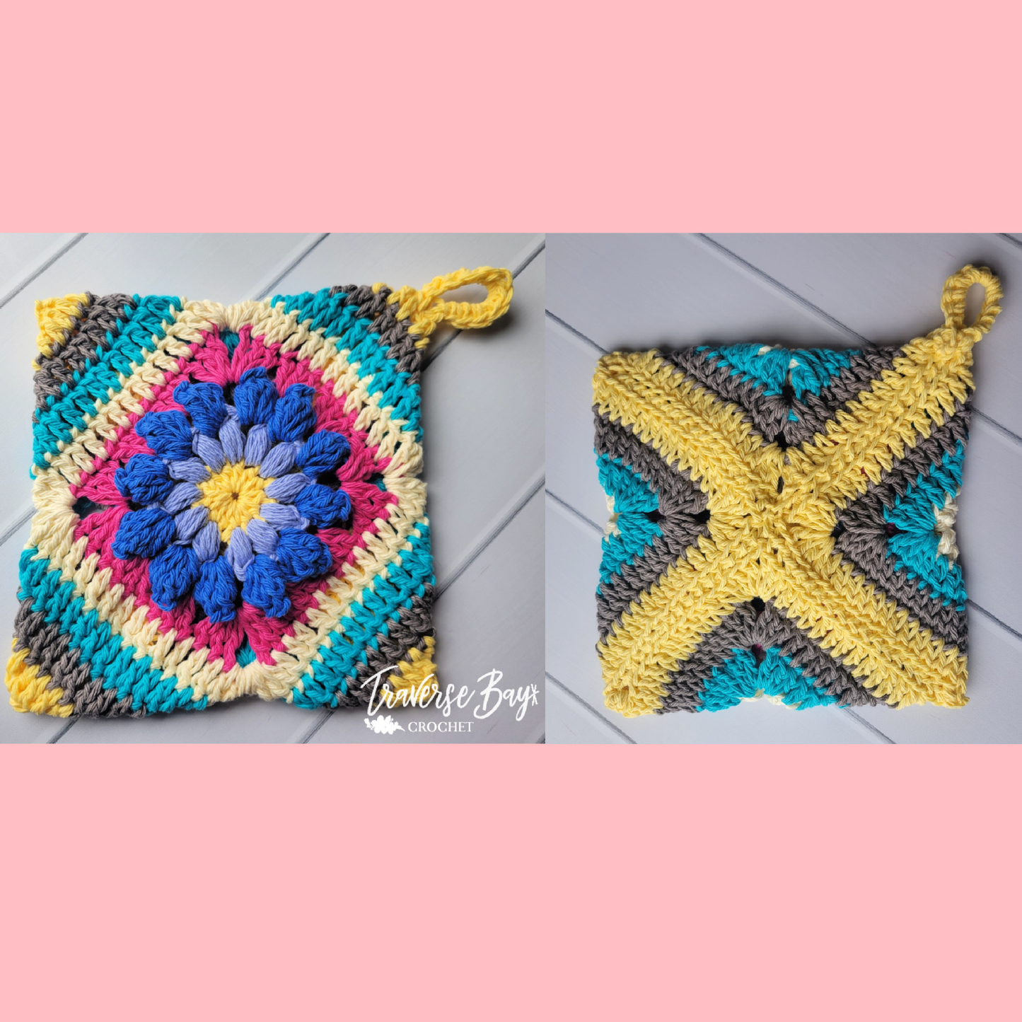 Crochet Flower Potholder Pattern