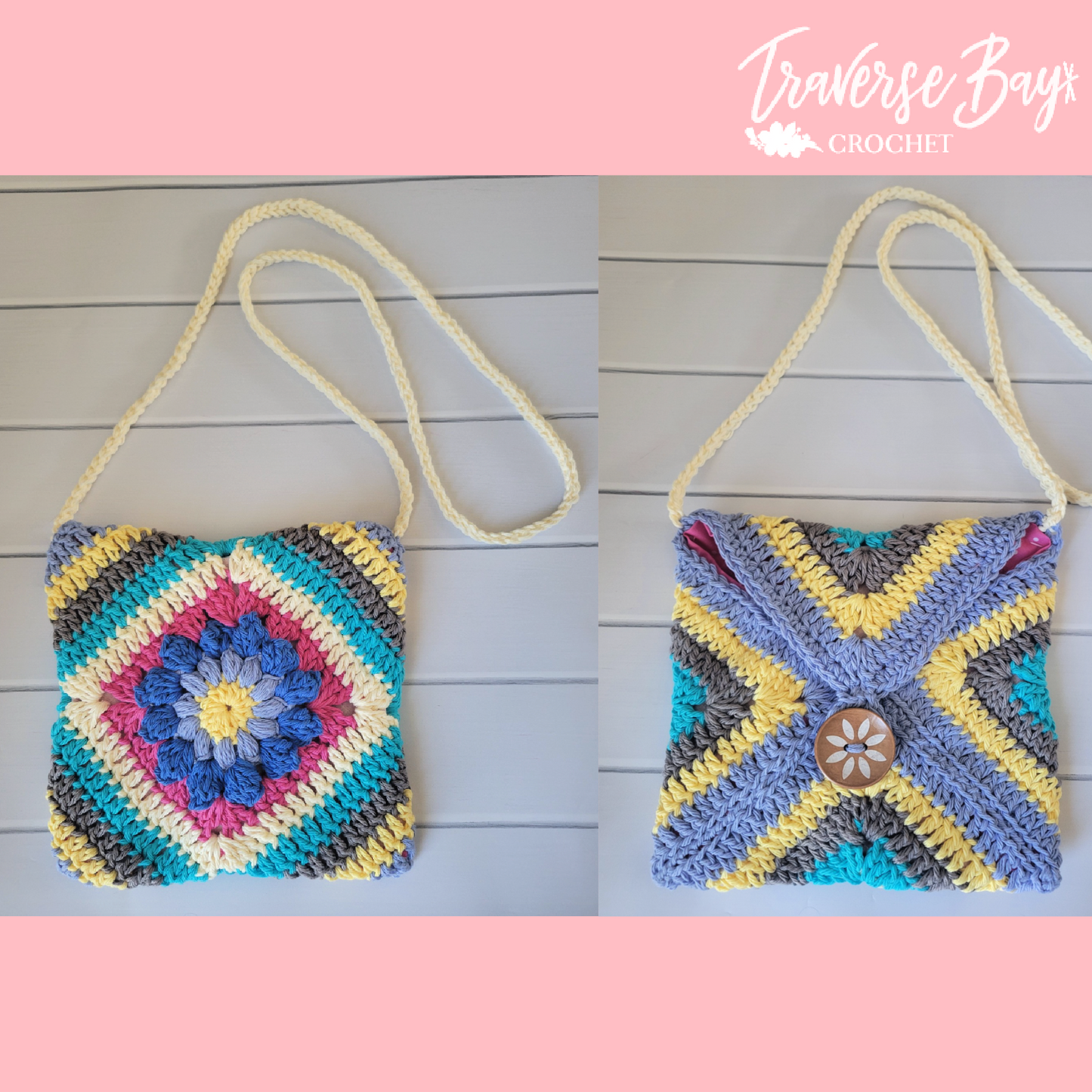 Crochet Granny Flower Crossbody Bag Pattern