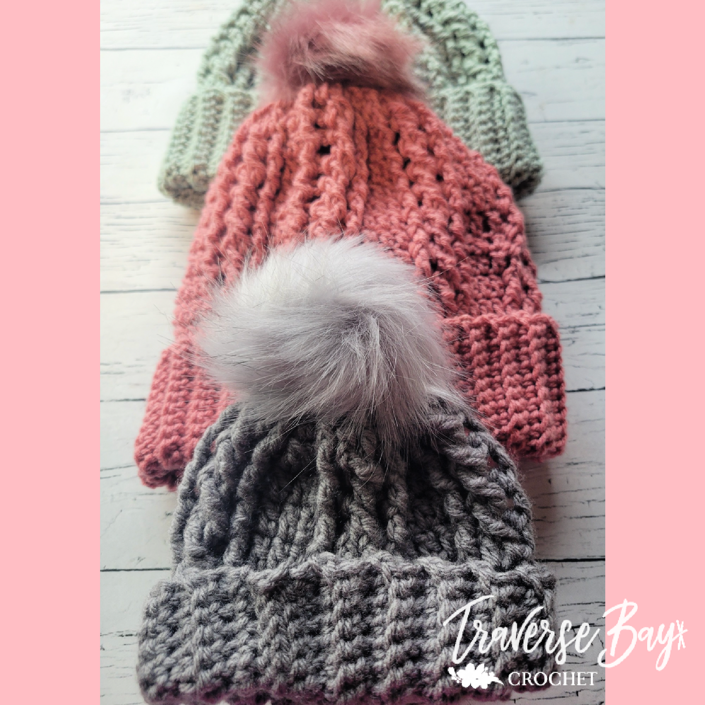 Crochet Cable Twist Beanie Pattern Baby-Adult Sizes