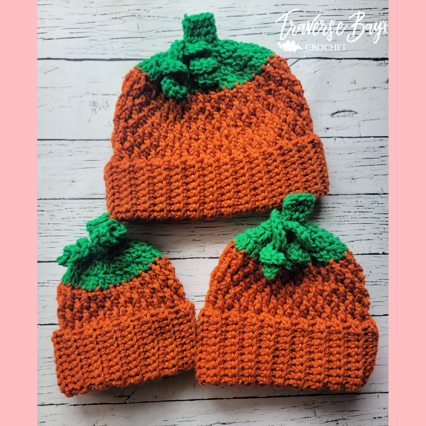 Crochet Ribbed Pumpkin Hat Pattern 6 Sizes