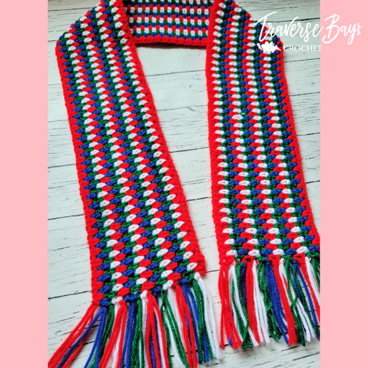 Crochet Weave Free Granny Scarf Pattern