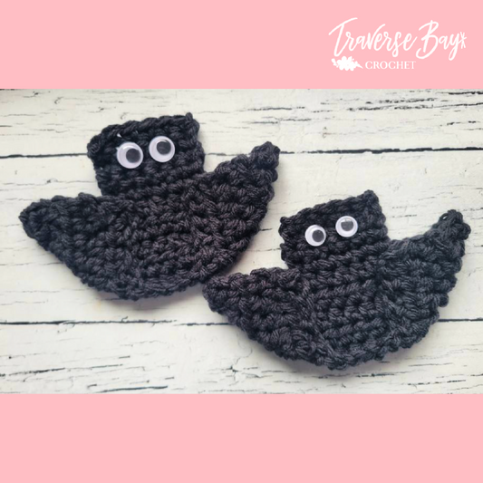 10 Minute Crochet Bat Appliqué Pattern