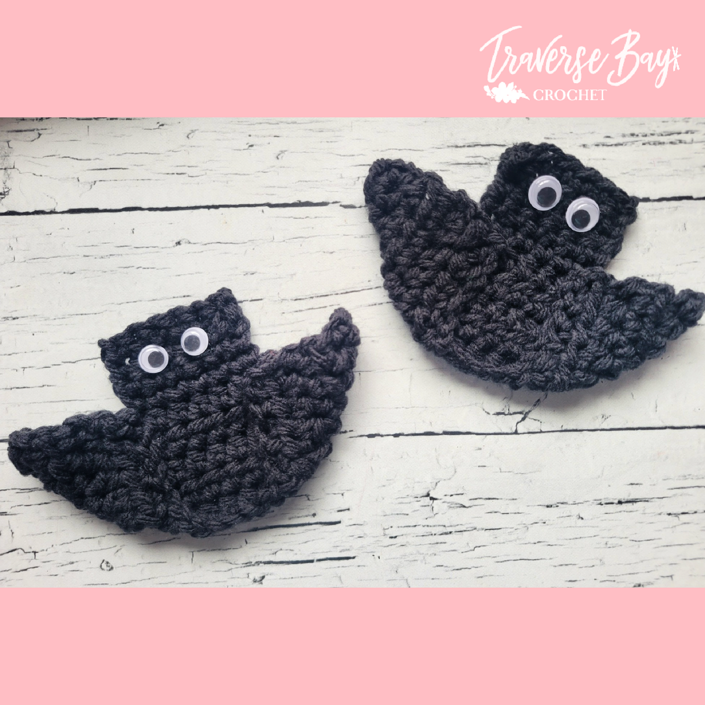 10 Minute Crochet Bat Appliqué Pattern