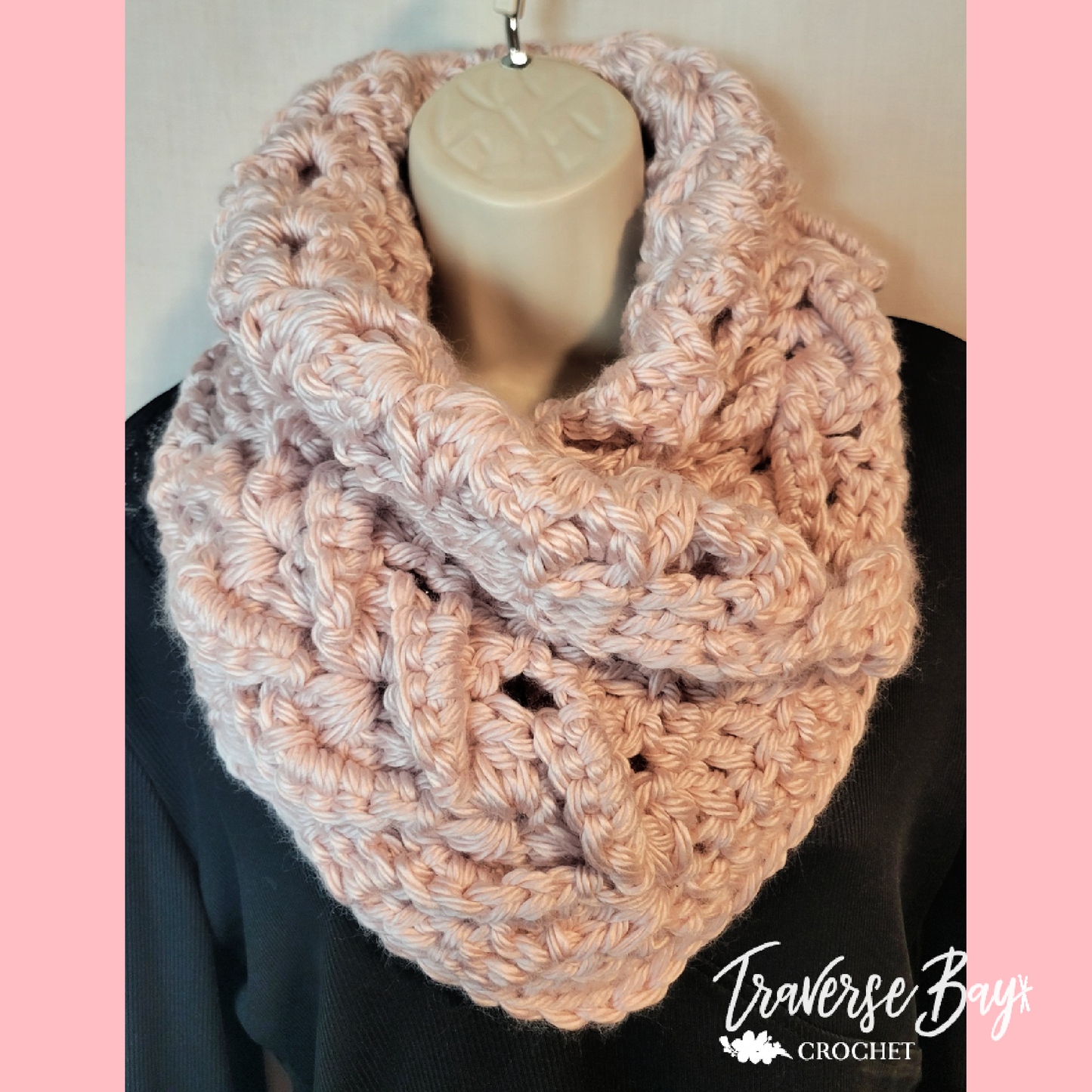 Crochet Chunky Boho Cowl Scarf Pattern