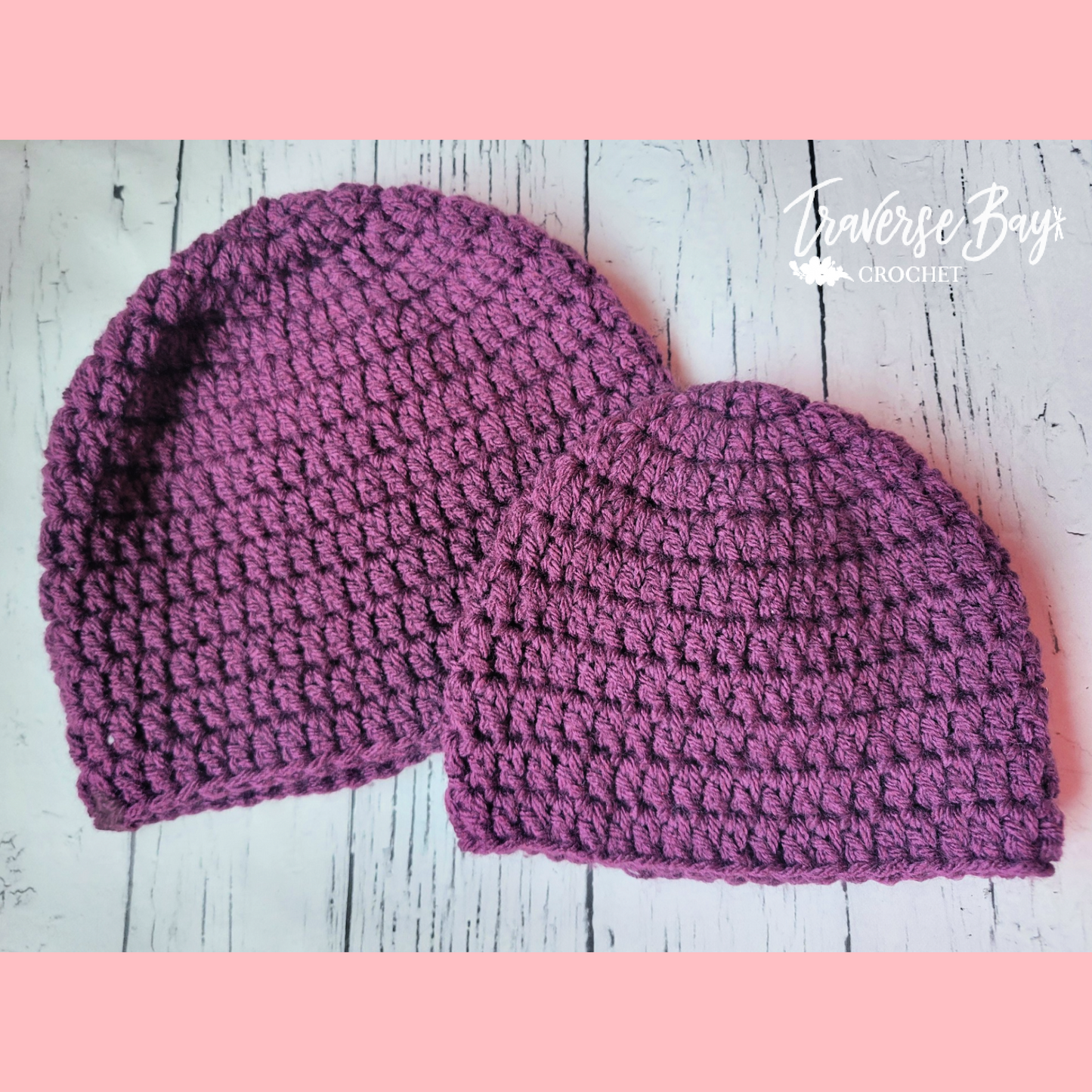 Crochet Double Crochet Beanie Pattern 6 Sizes