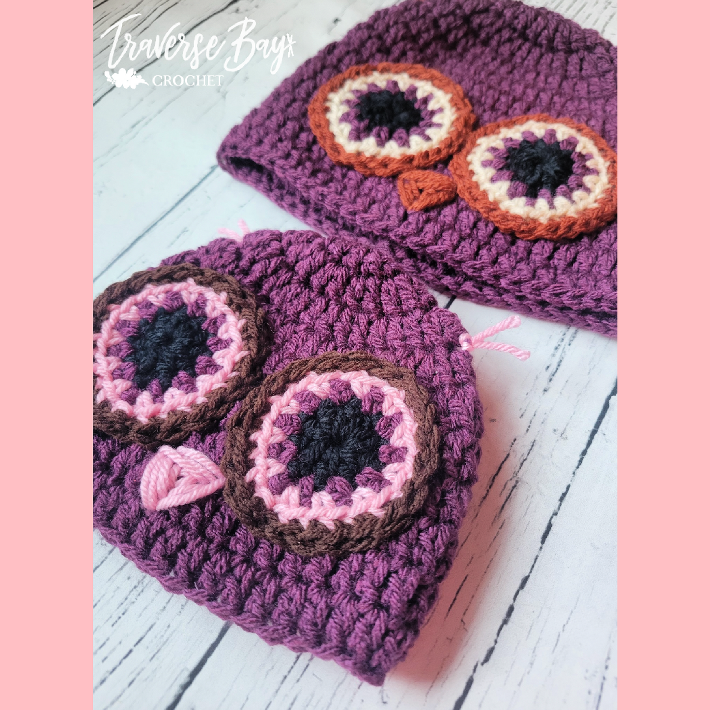 Crochet Owl Beanie Hat Pattern 5 Sizes