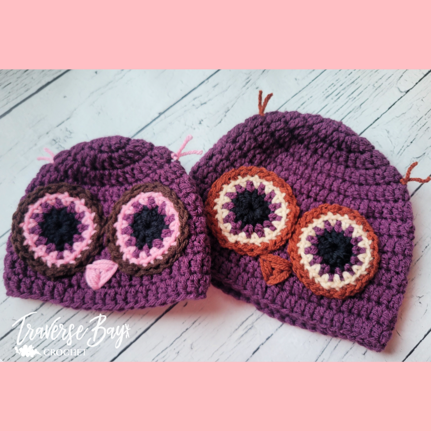 Crochet Owl Beanie Hat Pattern 5 Sizes