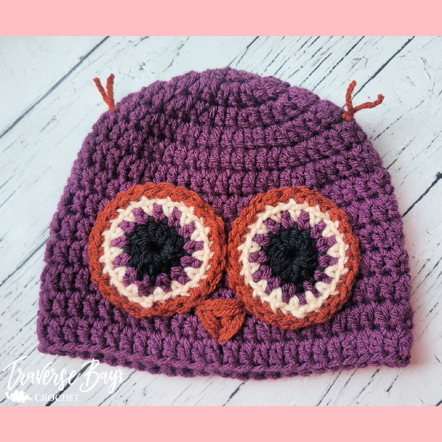 Crochet Owl Beanie Hat Pattern 5 Sizes