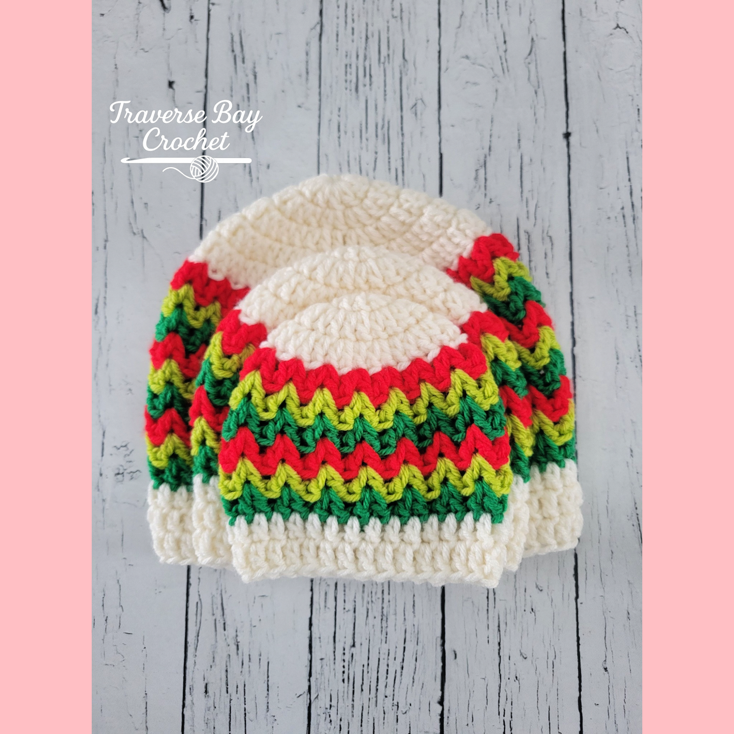 Crochet Zig Zag Chevron Hat Pattern 4 Sizes
